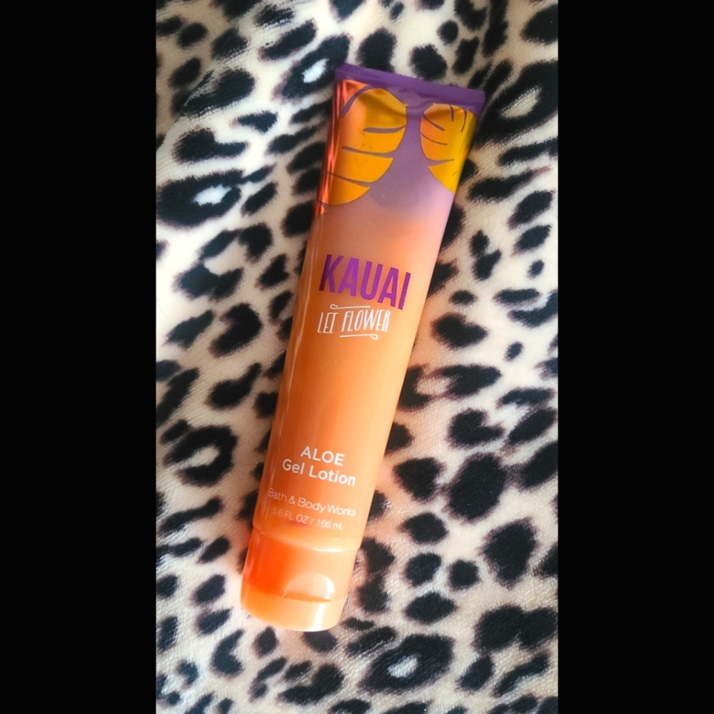 Bath & Body Works Aqua aloe gel lotion Kauai Lei Flower